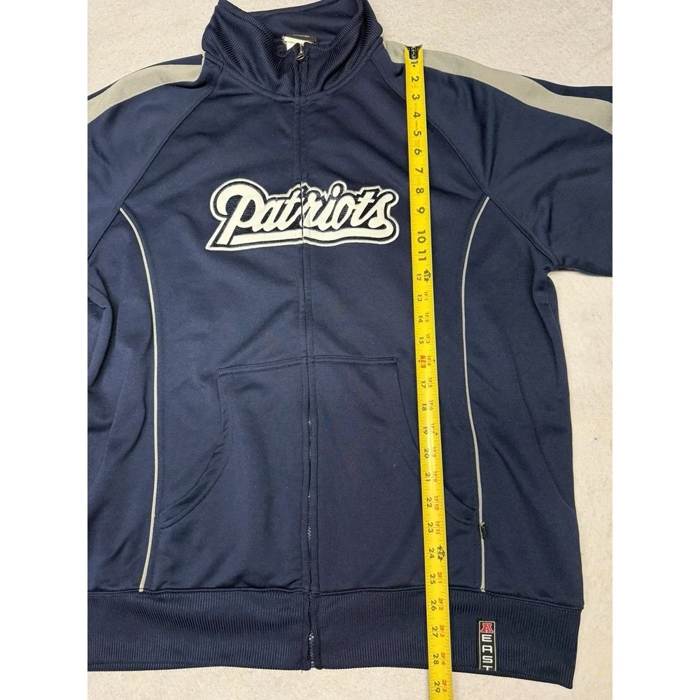 NFL Team Apparel‎ New England Patriots Blue Full Zip Track Jacket Size Large